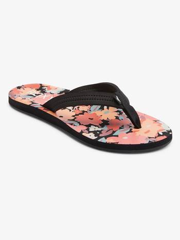 Roxy Vista Loreto Women's Flip Flops Black | SG_LW5722