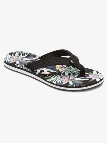 Roxy Vista Loreto Women's Flip Flops Black / Pink | SG_LW7707