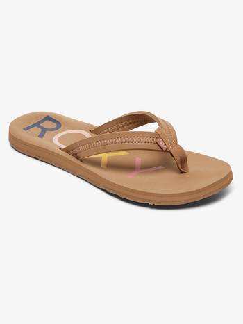 Roxy Vista Women's Flip Flops Brown | SG_LW6472