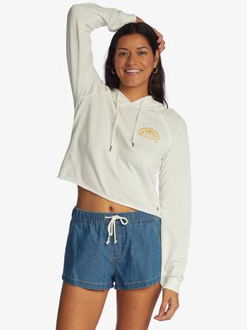 Roxy We Arrived Hooded Women's Hoodies White | SG_LW3886