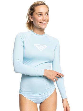 Roxy Whole Hearted Women's Rashguards Blue | SG_LW6968