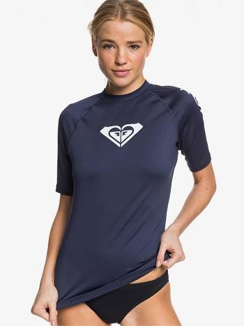 Roxy Whole Hearted Women's Rashguards Indigo | SG_LW8268