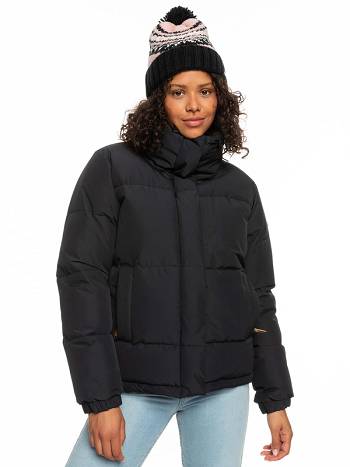 Roxy Winter Rebel Waterproof Bomber Women's Jackets Black | SG_LW7678